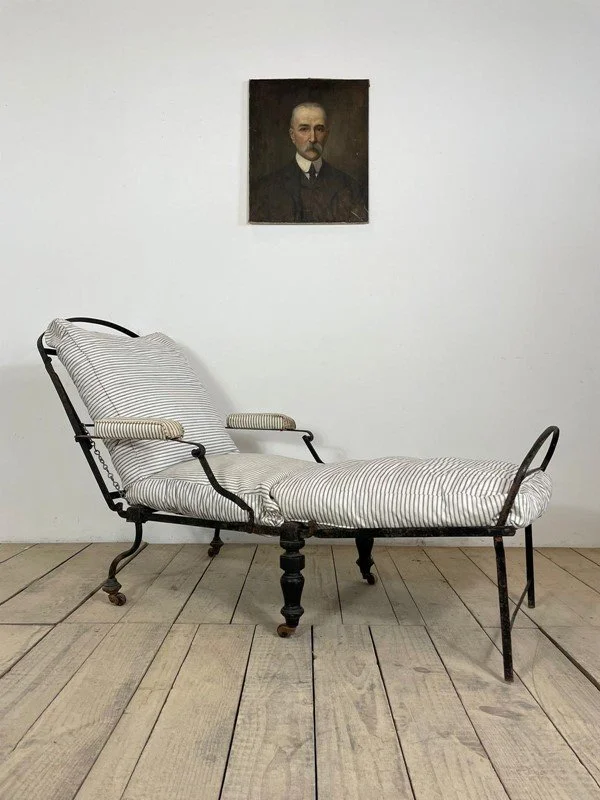 Antique Metamorphic Folding Campaign Chair