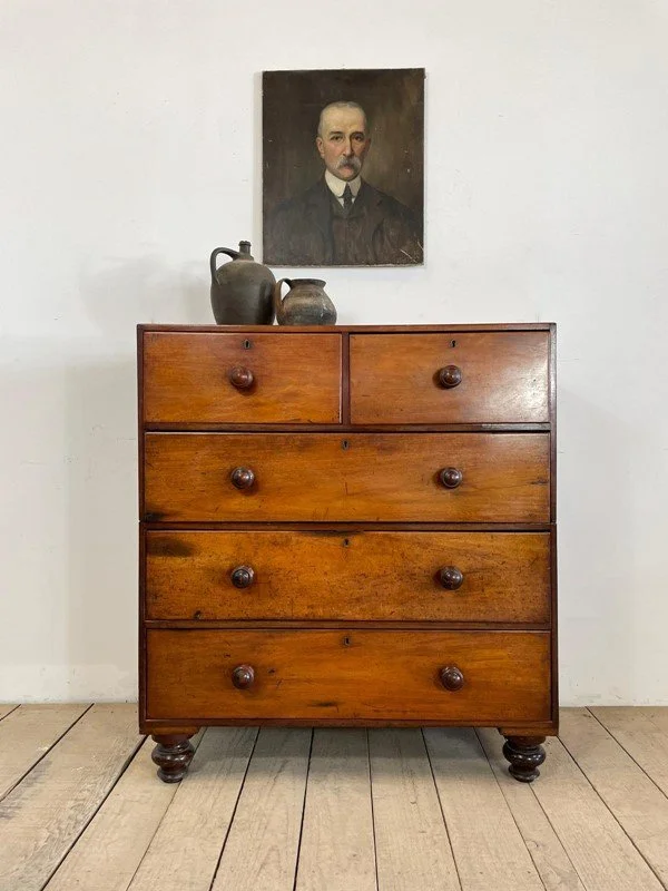 19th Century Antique Military Campaign Chest Of Drawers