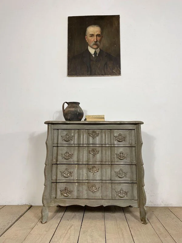 Vintage French Painted Chest Of Drawers