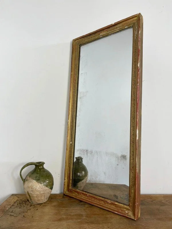 19th Century Antique French Foxed Mirror