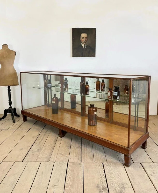 Early 1900s Haberdashery Shop Counter Cabinet