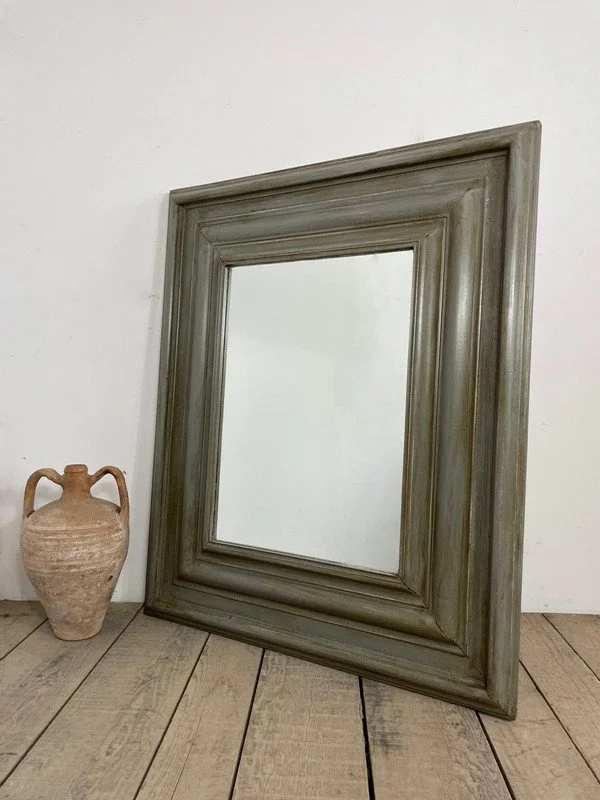 Large Vintage French Painted Mirror