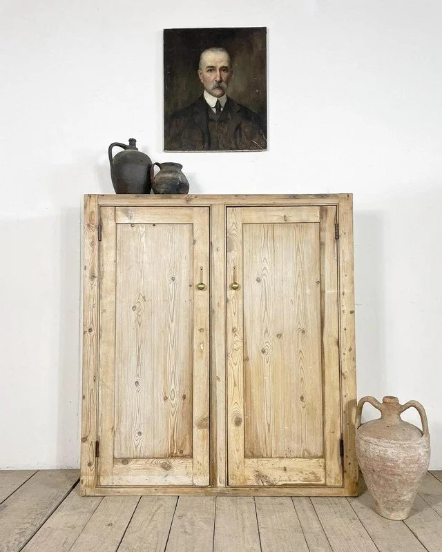 Victorian Antique Rustic Pine Cupboard