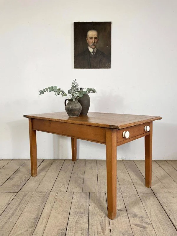 Antique Country Farmhouse Kitchen Dining Table