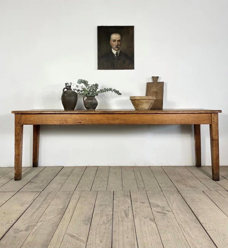 Antique Oak Laboratory School Kitchen Dining Table
