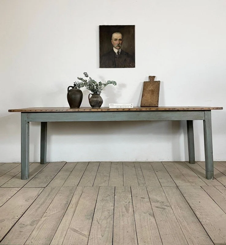 Large Antique French Country Farmhouse Kitchen Dining Table