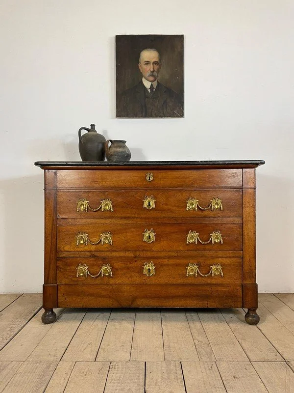 19th Century French Marble Top Commode
