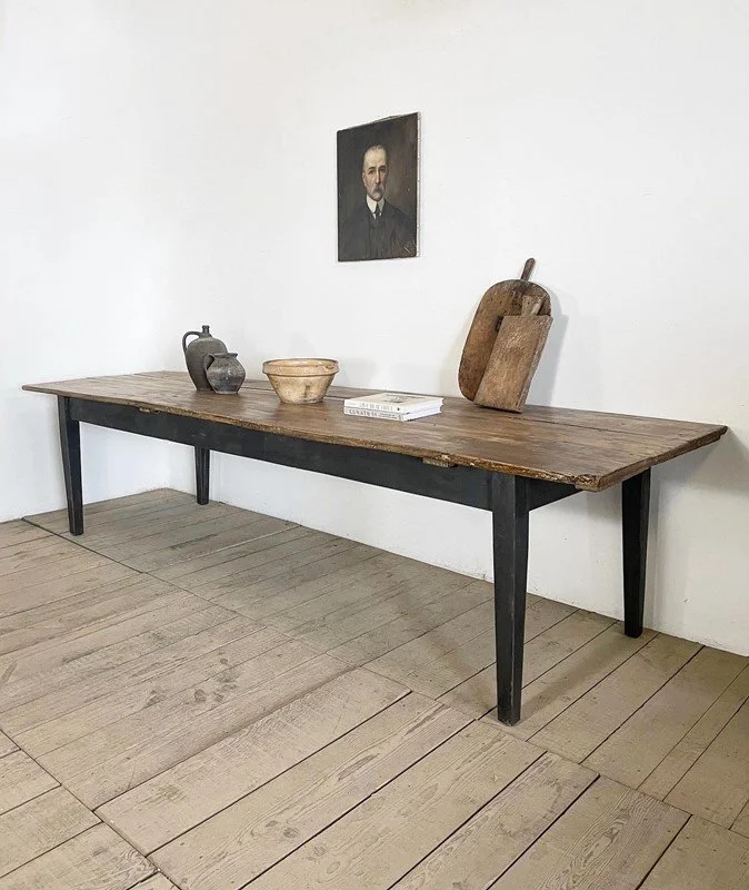 Large Antique 3.2m French Kitchen Dining Table