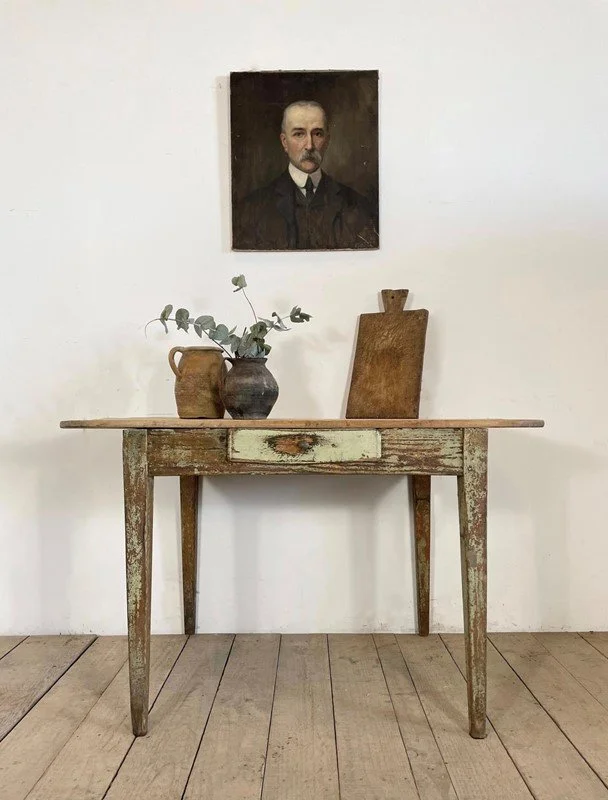 19th Century Antique French Original Painted Table