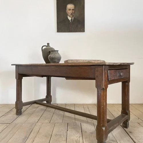 19th Century Antique French Refectory Kitchen Table