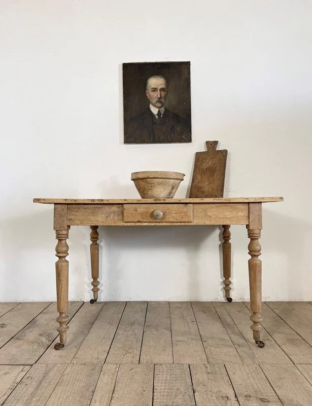 Victorian Antique Rustic Pine Kitchen Dining Table