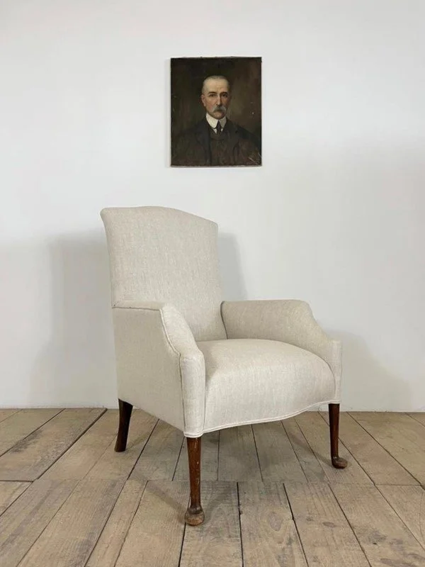 Georgian Antique Upholstered Armchair
