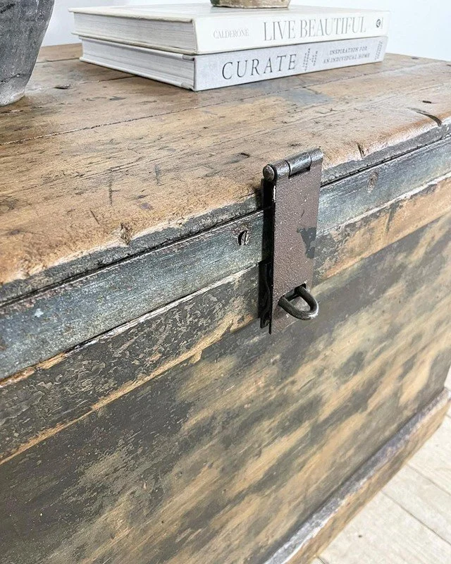 Victorian Antique Original Painted Trunk Coffee Table — Vintage Boathouse