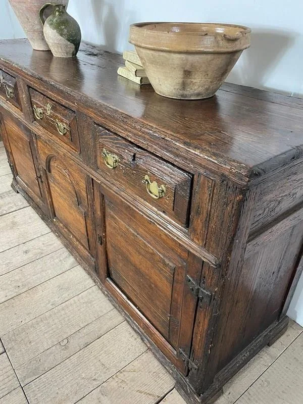 Georgian Antique Oak Sideboard Cupboard — Vintage Boathouse