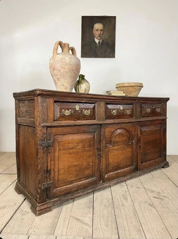 Georgian Antique Oak Sideboard Cupboard