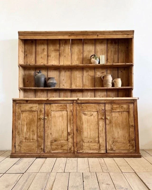 Victorian Antique Rustic Pine Kitchen Dresser  Vintage Boathouse
