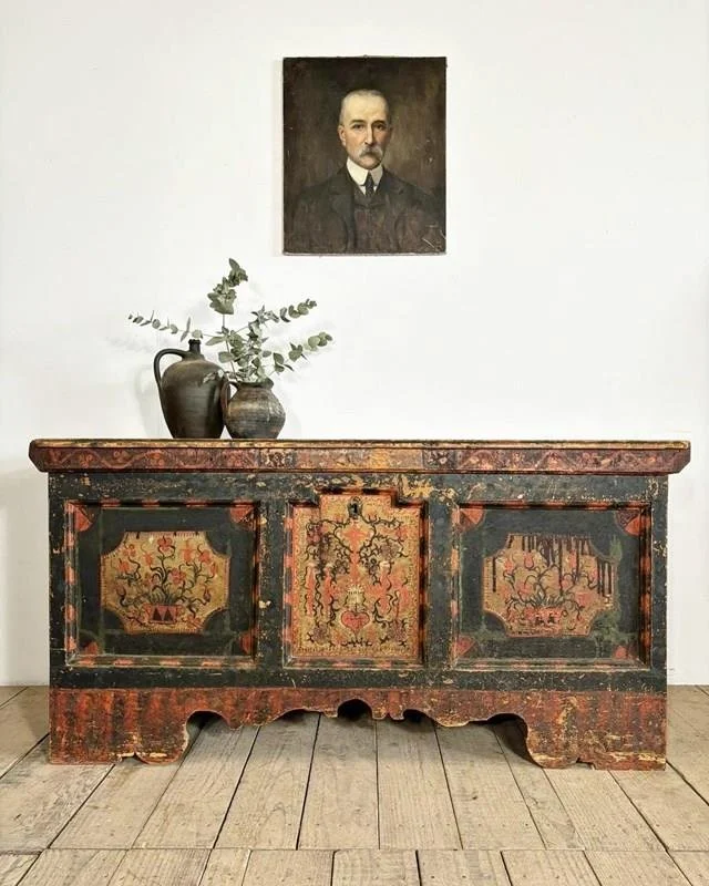 19th Century Antique Eastern European Trunk Chest