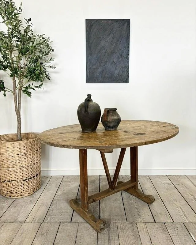19th Century Antique French Oval Wine Table