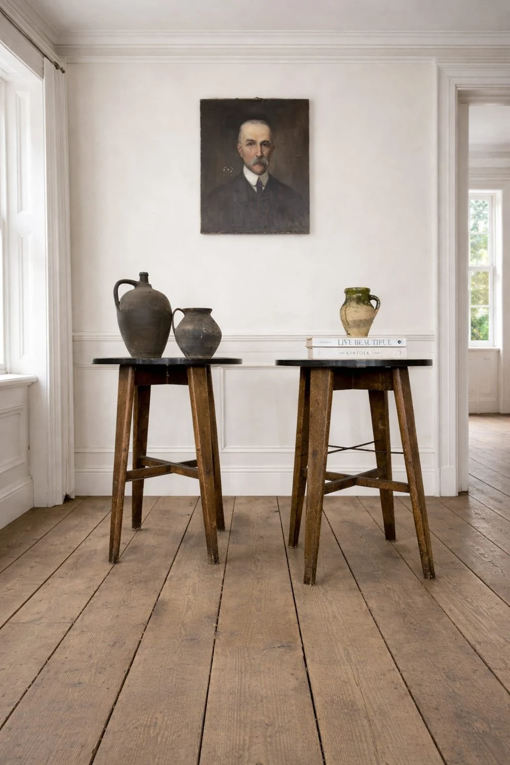 Pair Of Vintage Industrial Side Tables