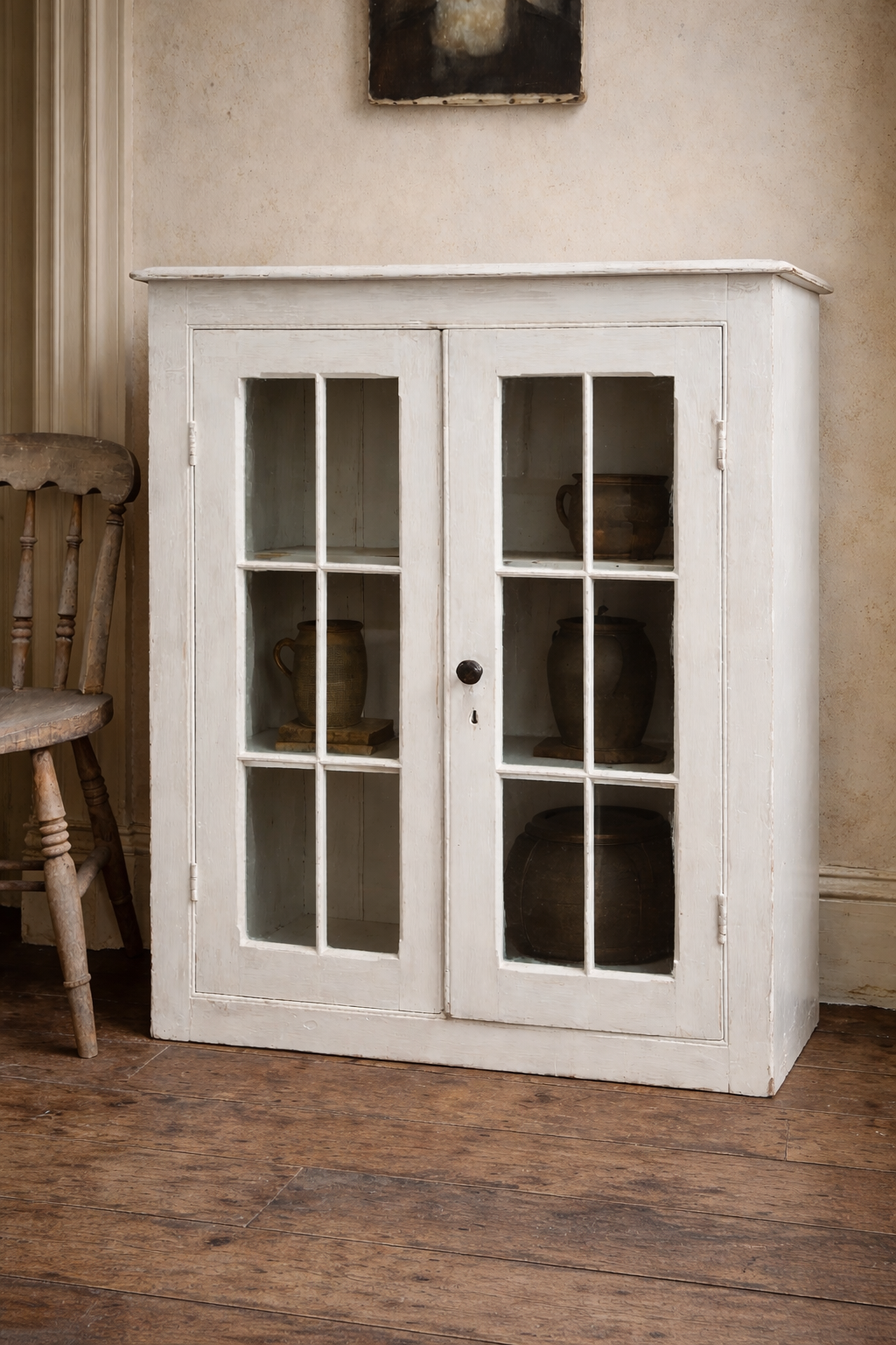 Victorian Antique Original Painted Cabinet