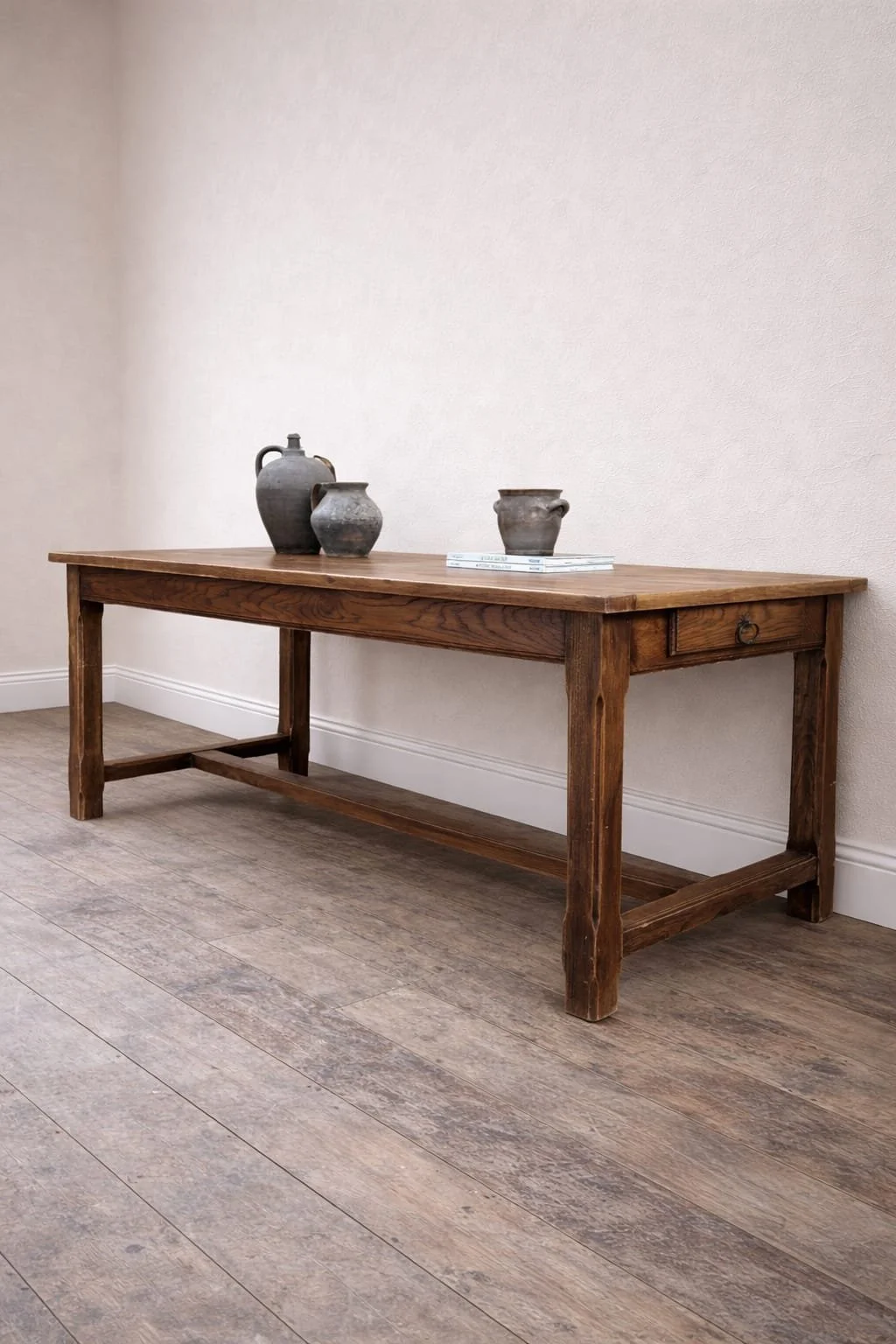French Farmhouse Oak Refectory Kitchen Dining Table