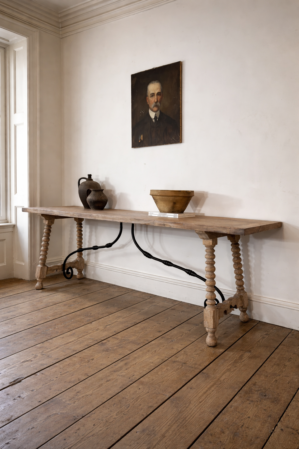 Antique Spanish Style Hall Console Table