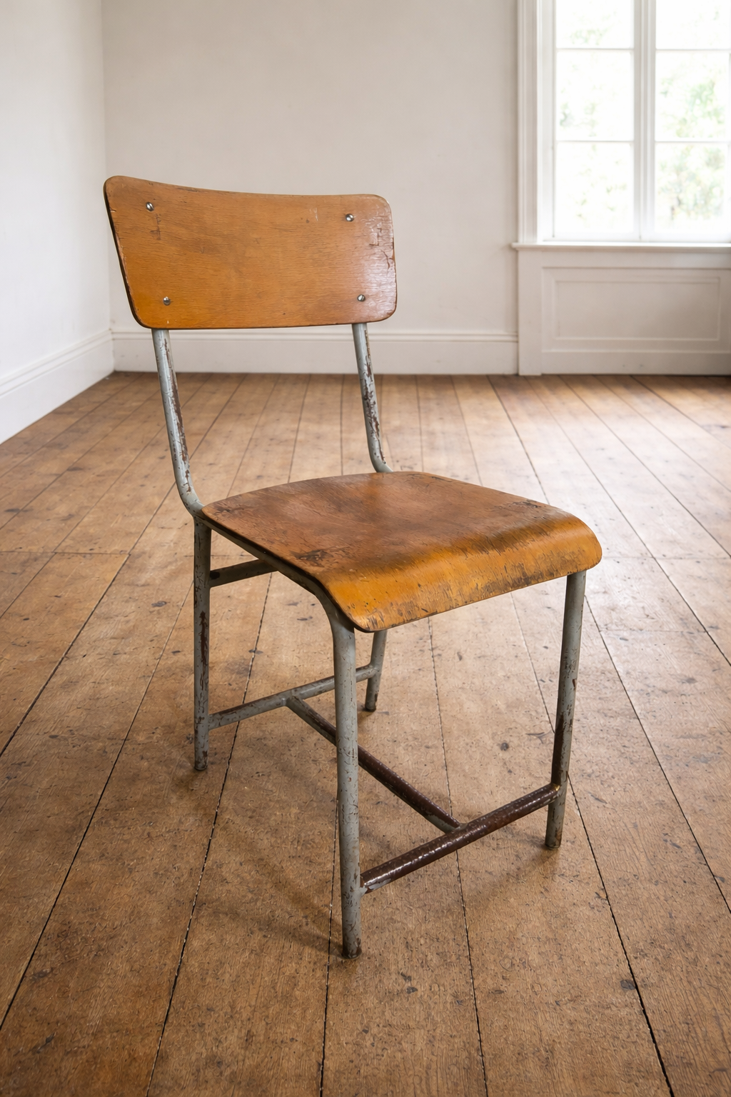 Pair Of Vintage Industrial French Mullca Chairs
