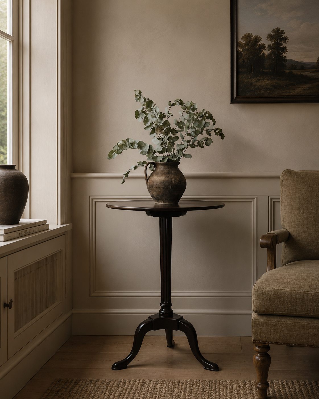 Georgian Antique Mahogany Tilt Top Side Table