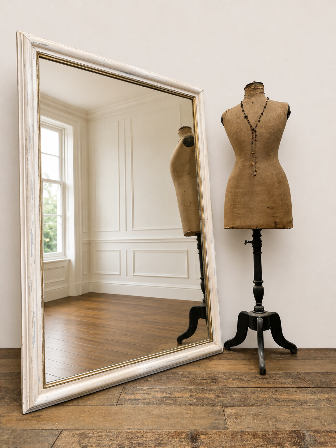19th Century Antique French Foxed Mirror