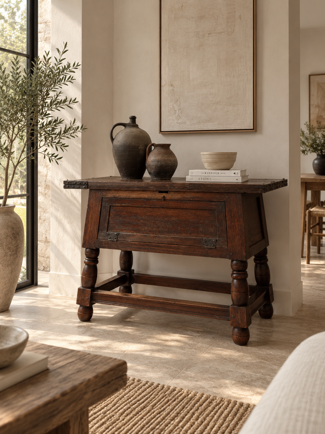 17/18th Century Antique Oak Hutch Table