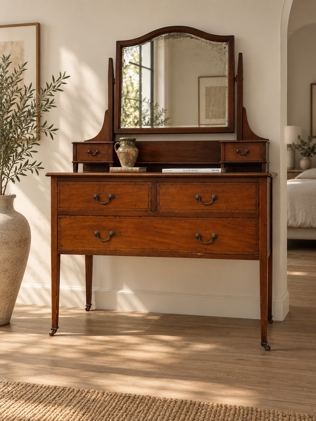 Antique Edwardian Dressing Table Chest