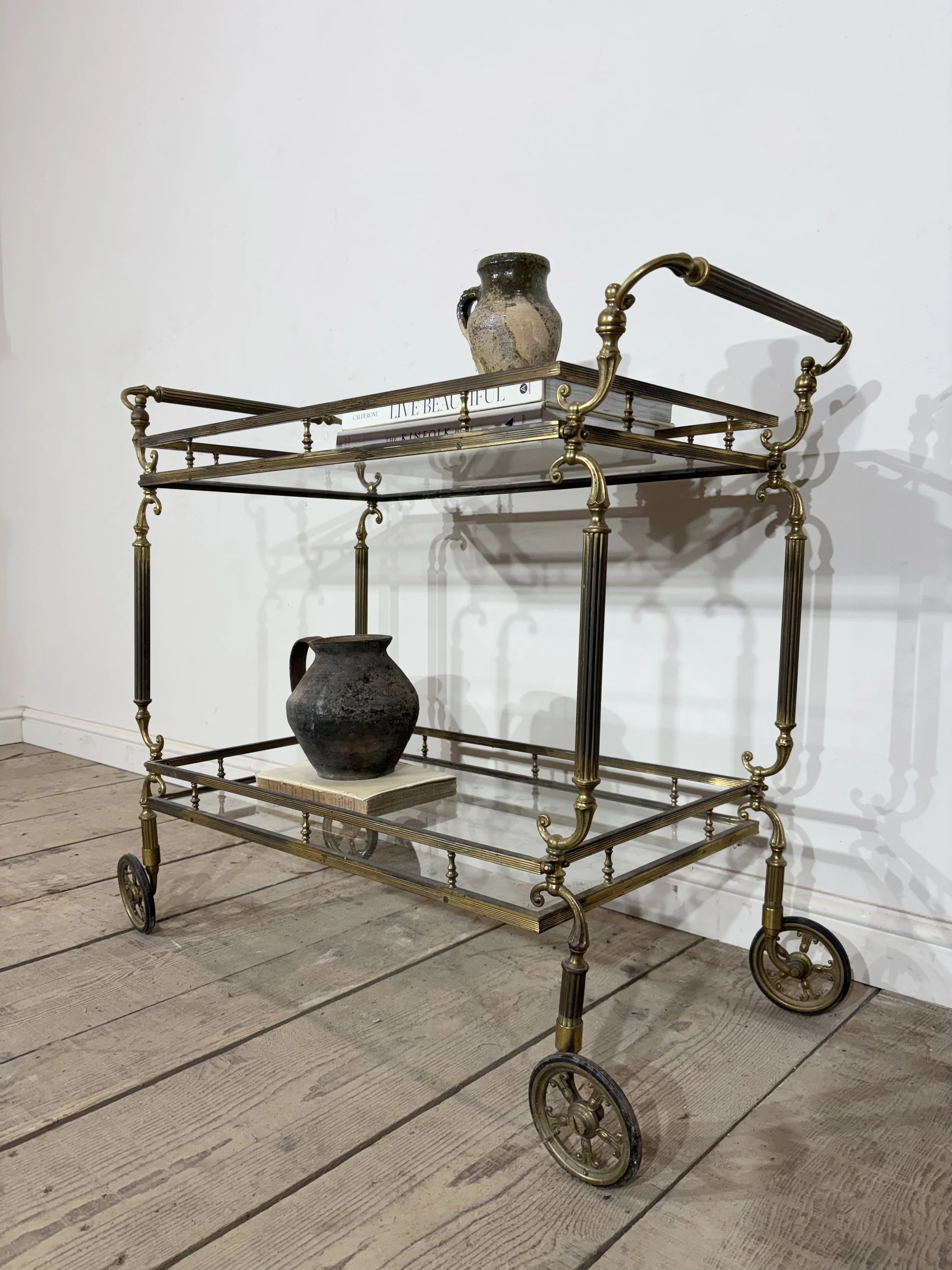 Vintage French Mid Century Drinks Trolley