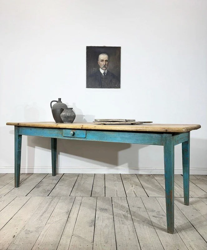 19th Century Antique French Farmhouse Kitchen Dining Table