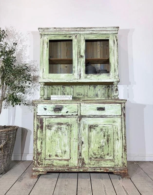 Antique French Original Painted Dresser Cabinet