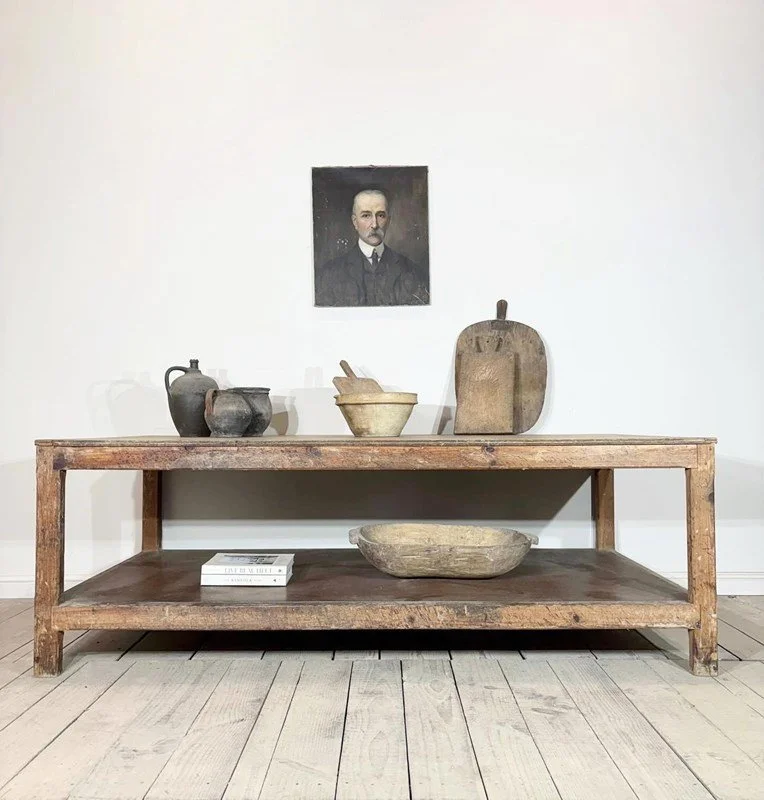2m Antique Haberdashery Mill Drapers Kitchen Island Table