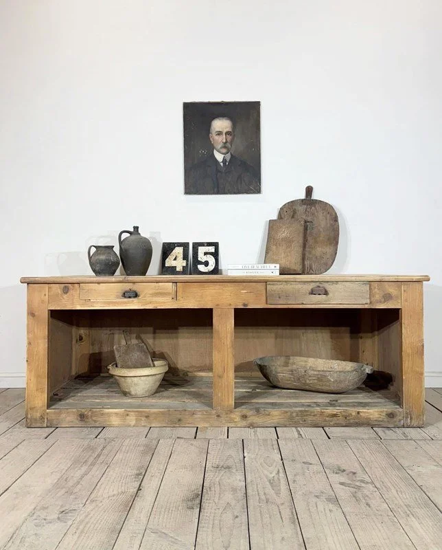 Antique French Haberdashery Shop Counter Cabinet