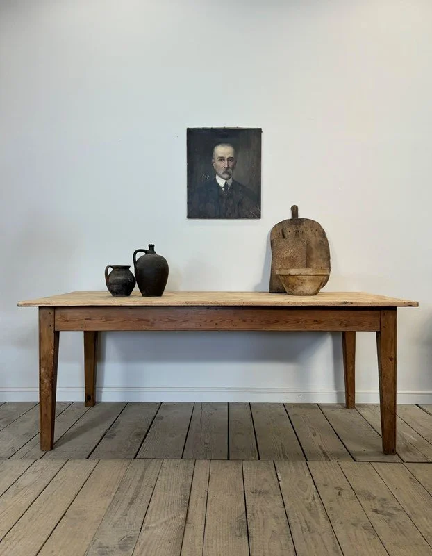 Antique 2m French Country Farmhouse Kitchen Dining Table