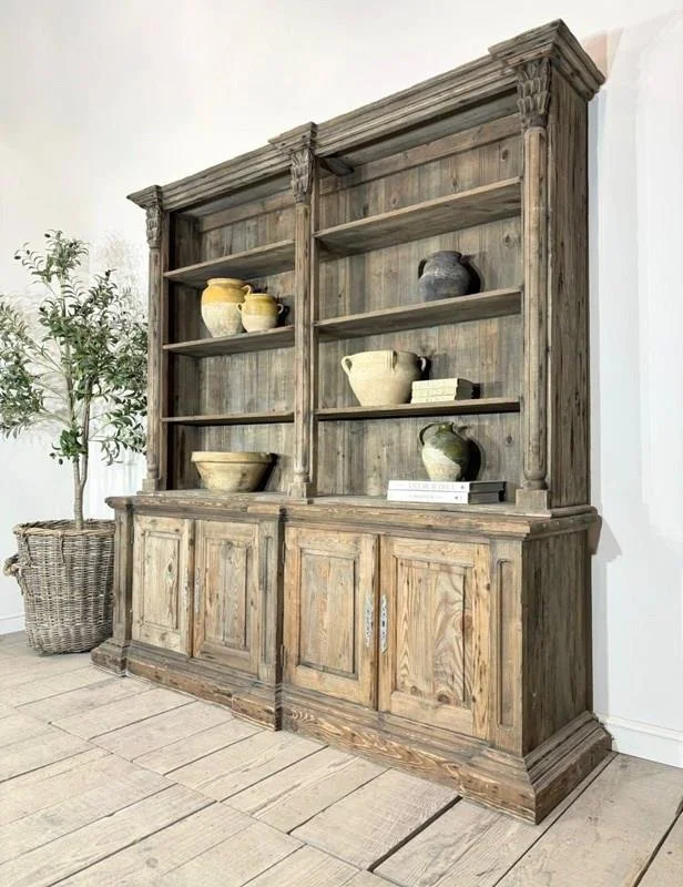 Vintage Antique Haberdashery Rustic Pine Dresser Cupboard