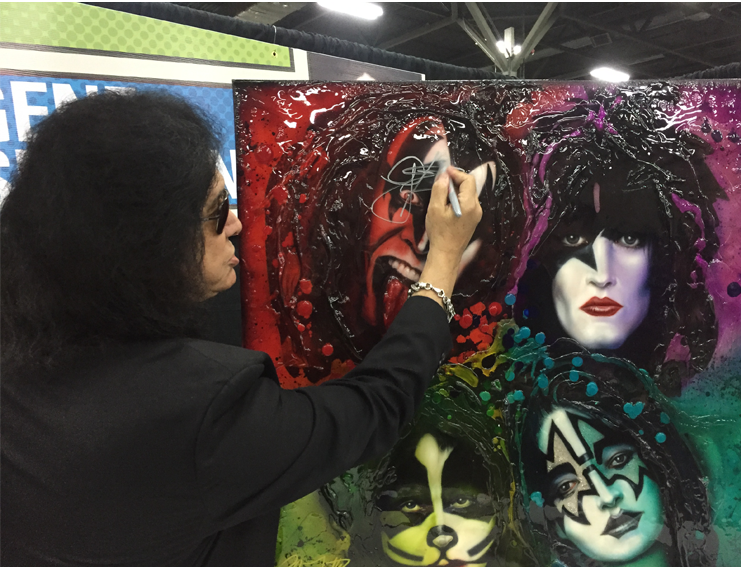 Chris Tutty and Gene Simmons at art signing