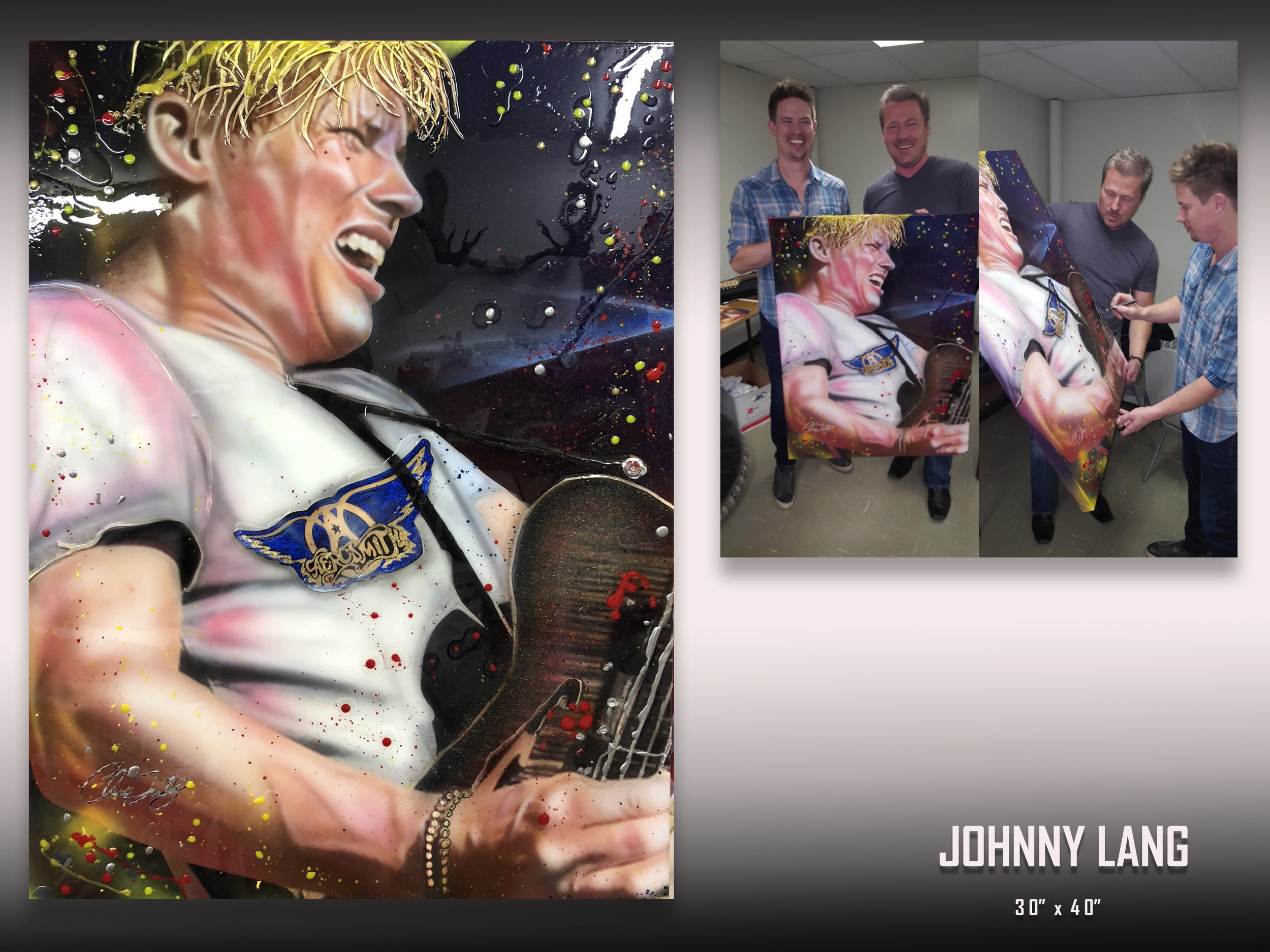 Jonny Land signed Celebrity art by Chris Tutty