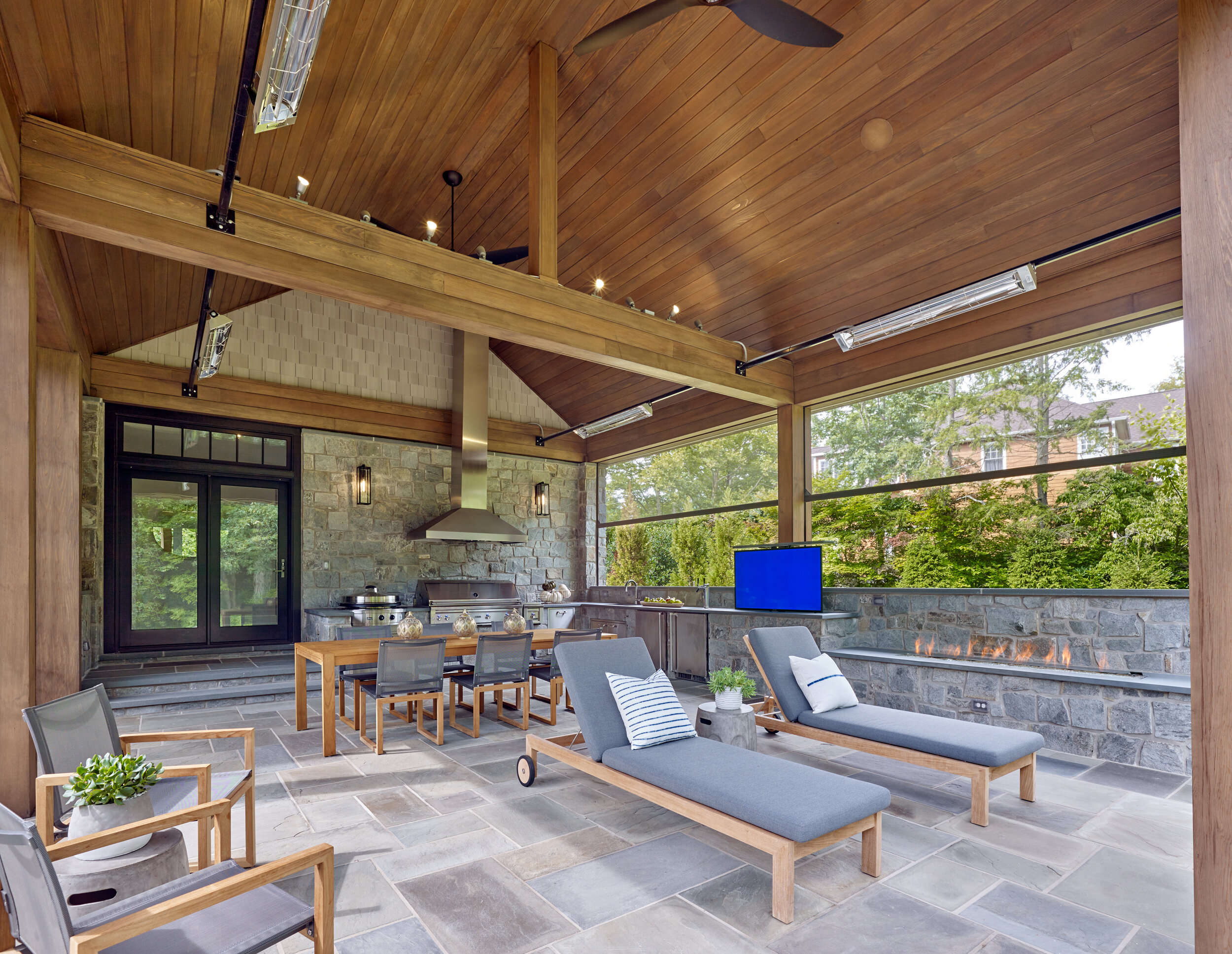 Princeton Private Residence Screened Porch.