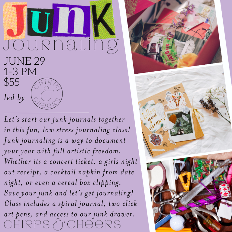 Junk Journaling at Chirps &amp; Cheers 