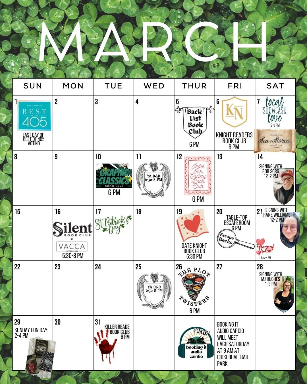March Book Clubs at Knight's Nook