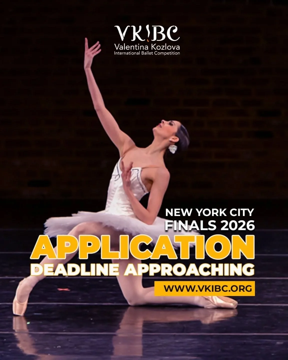 ATTENTION DANCERS📣
Application Deadline Approaching 
December 31st 

Link in bio
.
.
.
.
#vkibcfinals2026 #valentinakozlovainternationalballetcompetition