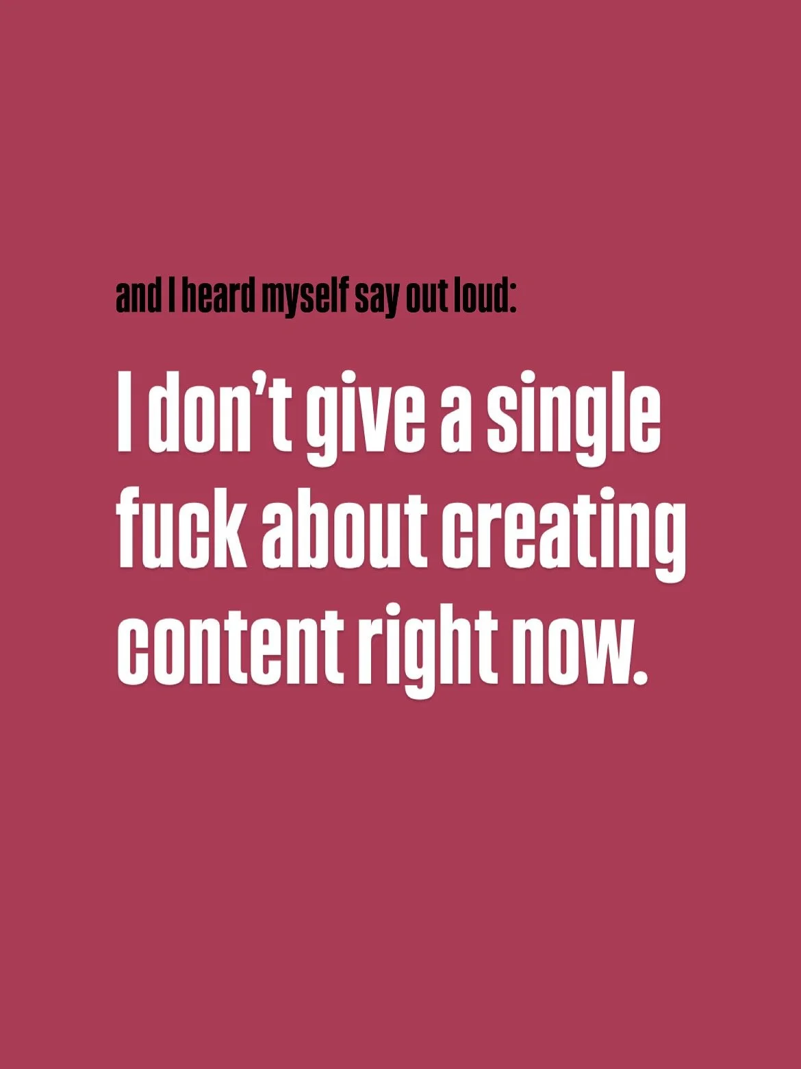 I do see the irony here tho 🙃

A permission slip&mdash;if you need it&mdash;to focus your efforts where your energy is.

For me that&rsquo;s on my book edits, 1:1 clients, and the members inside of the Book Baddies Mastermind and Creating Confidence