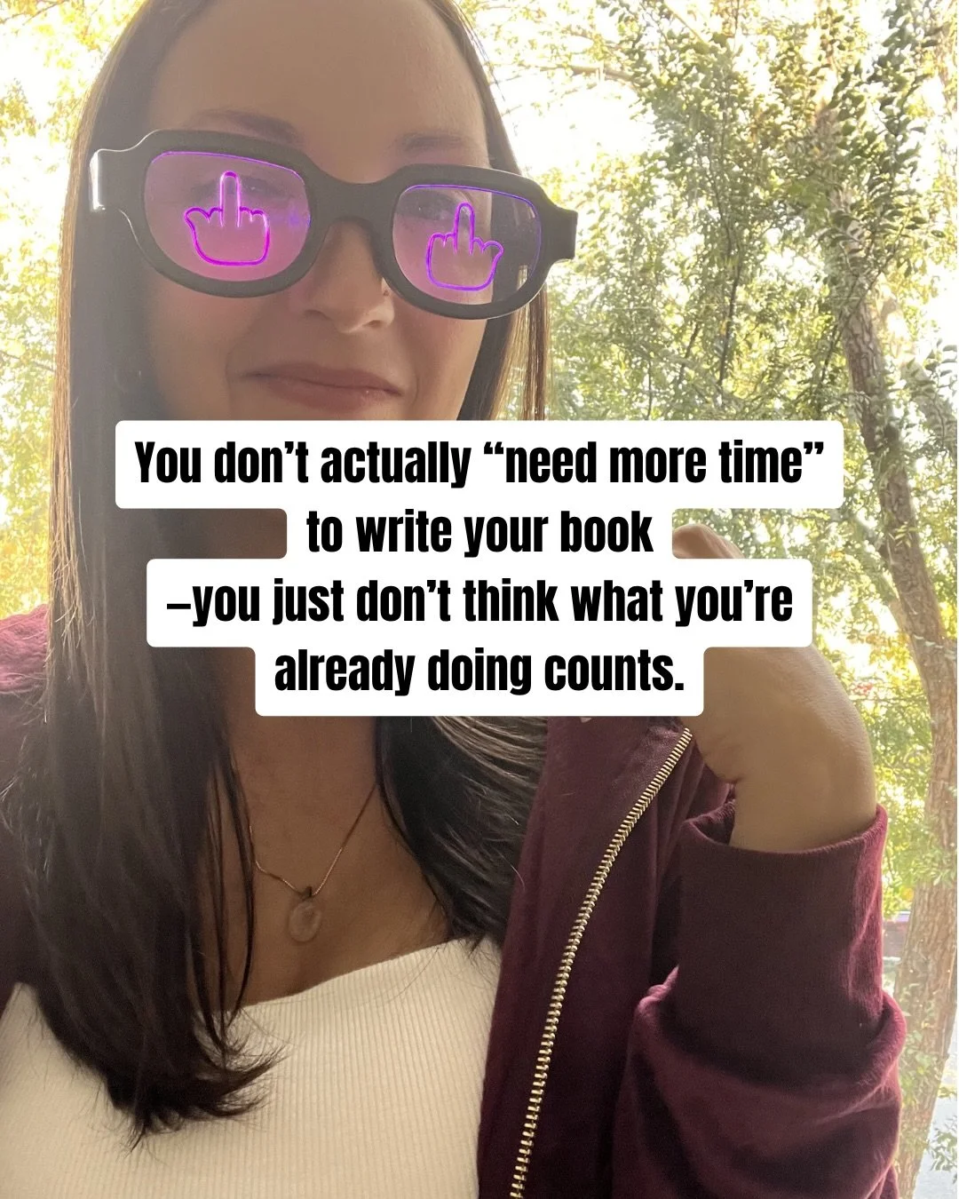 Be so f*cking for real rn 👀

You&rsquo;re not too busy, you just don&rsquo;t think your time counts.

And that&rsquo;s exactly why your book still isn&rsquo;t written.

It&rsquo;s time to get it done, isn&rsquo;t it? 

Apply for Book Baddies.
You kn