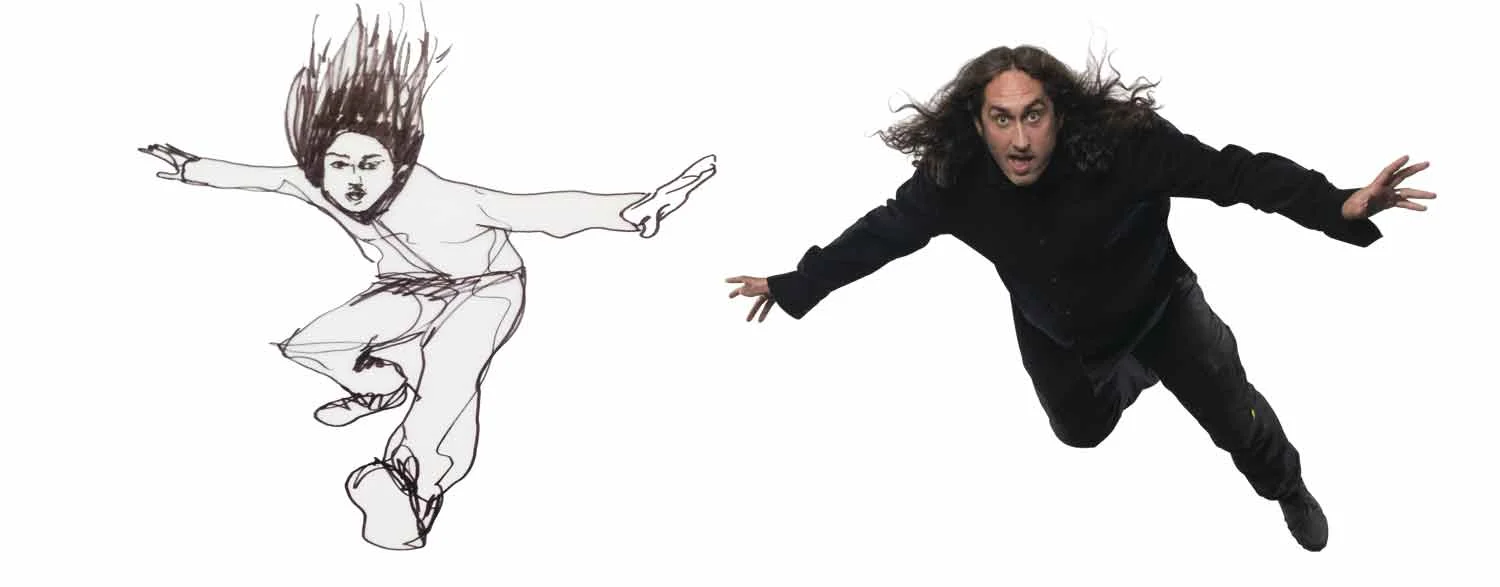Original storyboard and final image in a large sequence of stills needed to stich together the animation