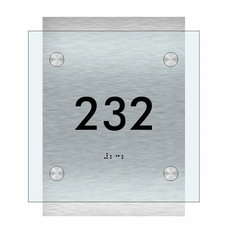 Floating Glass Room Number