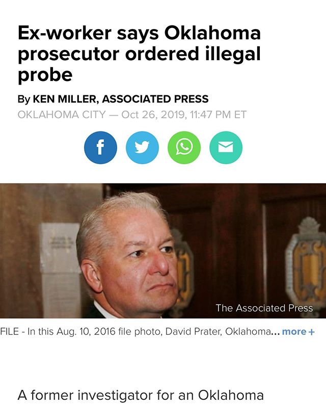 Allegations that Oklahoma County District Attorney David Prater unlawfully obtained grand jury subpoenas to surreptitiously investigate political opponents and advocates for criminal justice reform? It&rsquo;s hard for me to say that I&rsquo;m surpri