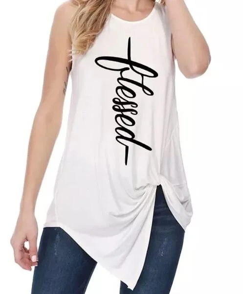 Twist Side Tank Tunic Fashion Top
